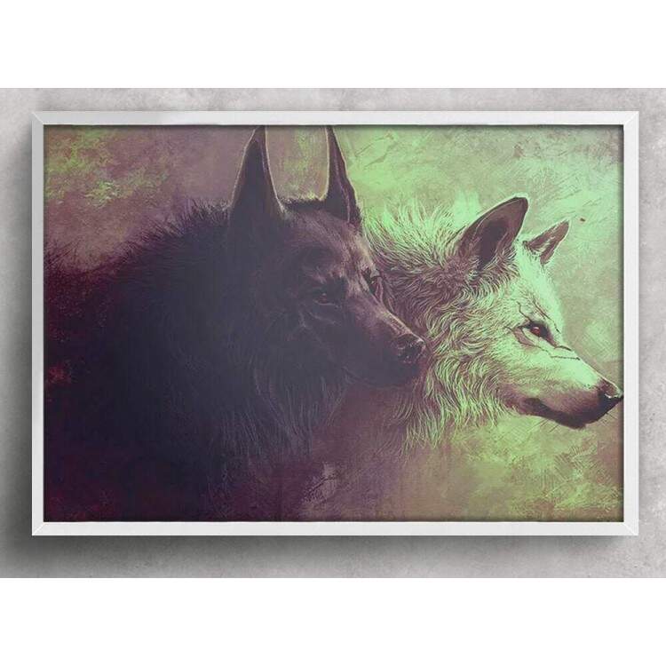 Quadro Decorativo Animais 50 - Lobos