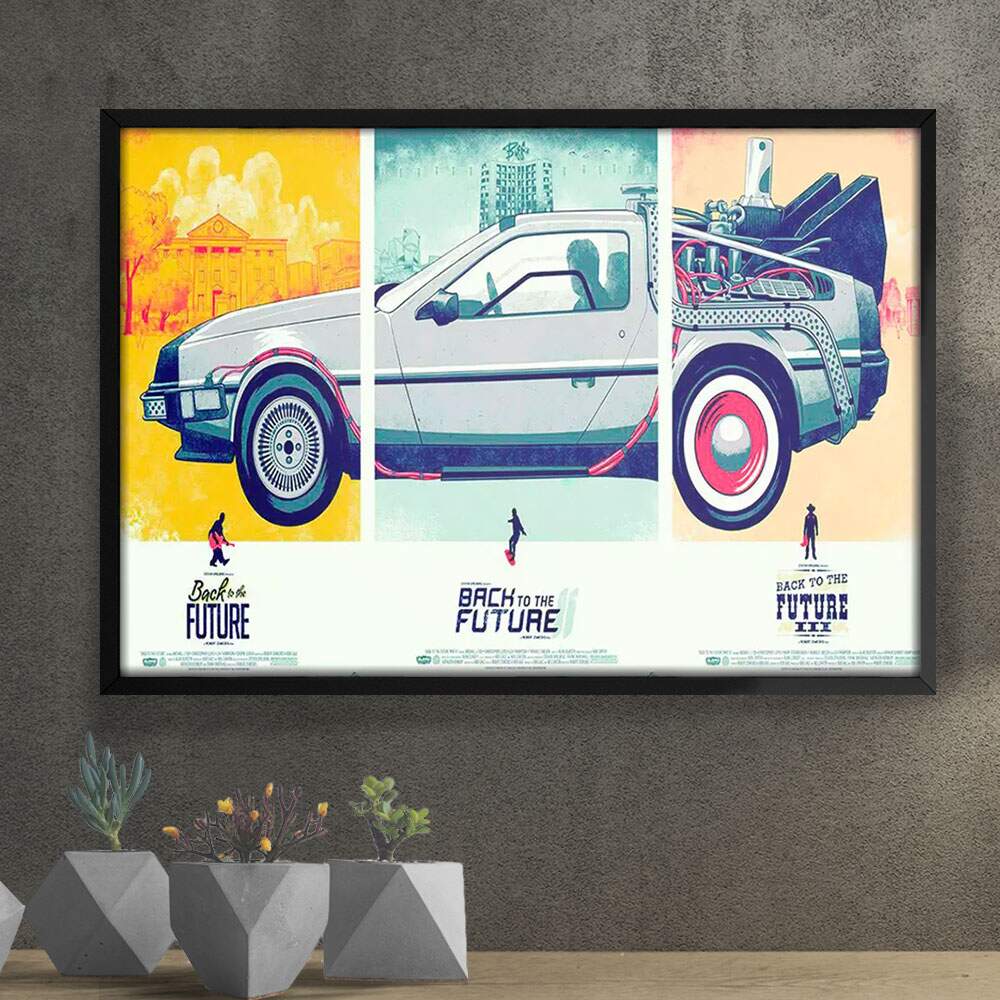 Quadro Decorativo de Volta para o Futuro 01 Fran Adesivos de Parede