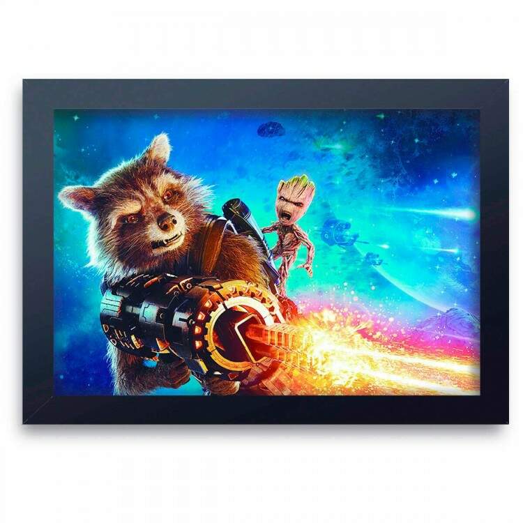 Quadro Decorativo Guardies da Galxia Rocket Raccon