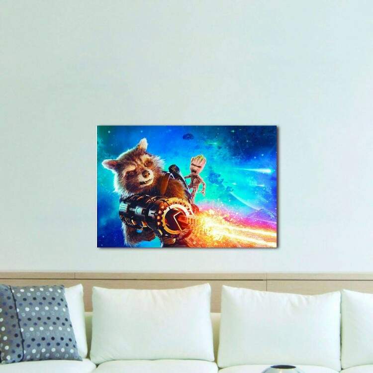 Quadro Decorativo Guardies da Galxia Rocket Raccon