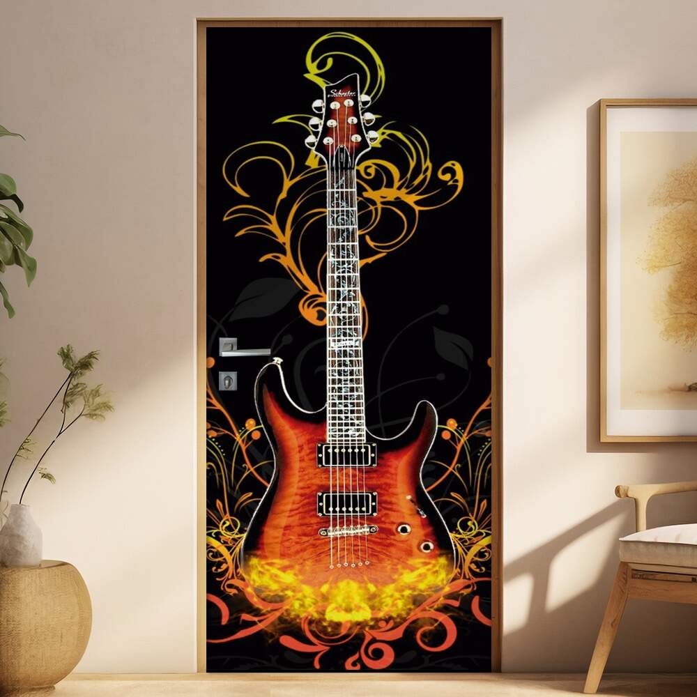 Adesivo para Porta Musica Guitarra