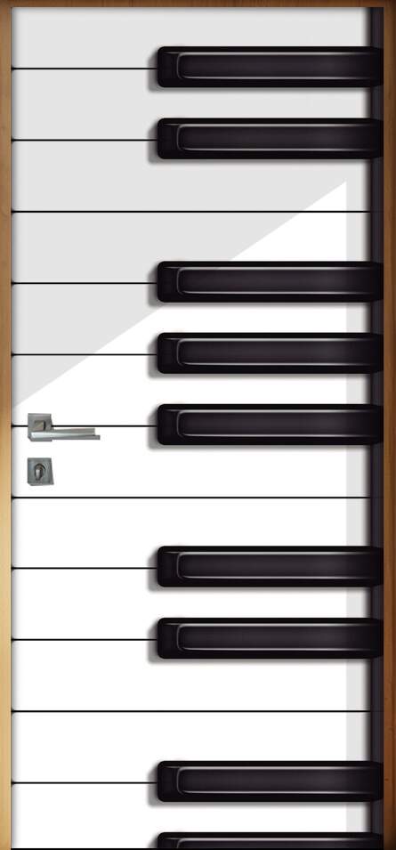 Adesivo para Porta Musica Piano