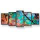 Kit 5 Quadros Decorativos Mosaico Galhos de �rvores 03