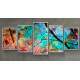 Kit 5 Quadros Decorativos Mosaico Galhos de �rvores 03