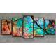 Kit 5 Quadros Decorativos Mosaico Galhos de �rvores 03