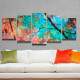 Kit 5 Quadros Decorativos Mosaico Galhos de �rvores 03