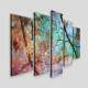 Kit 5 Quadros Decorativos Mosaico Galhos de �rvores 03
