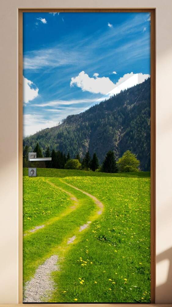 Adesivo Para Porta Pontes E Estradas Trilha Das Montanhas