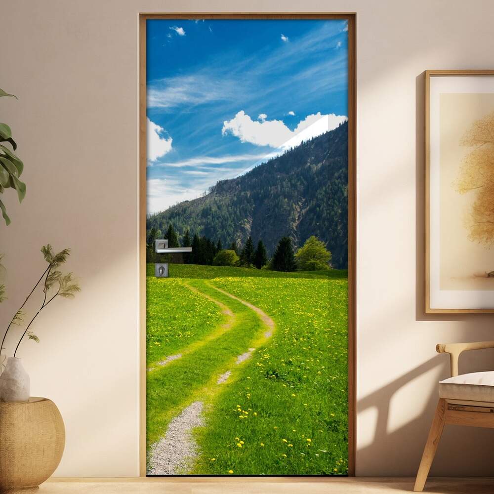 Adesivo Para Porta Pontes E Estradas Trilha Das Montanhas