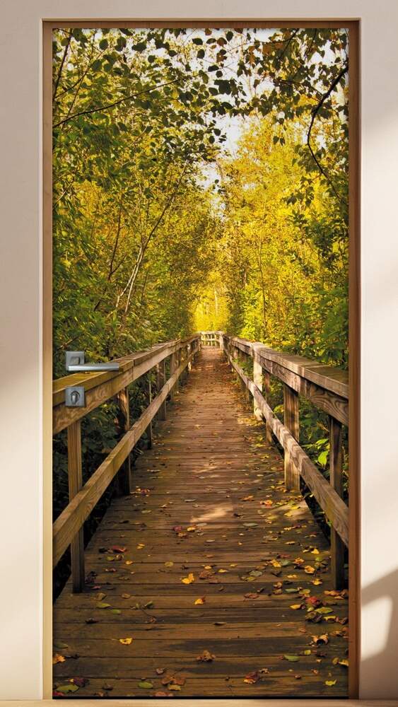 Adesivo Para Porta Ponte Embaixo Das �rvores