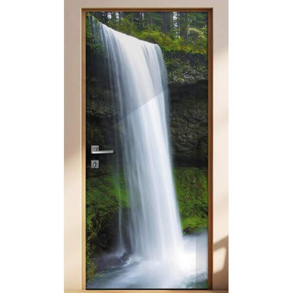 Adesivo Para Porta Paisagens Cachoeira 2