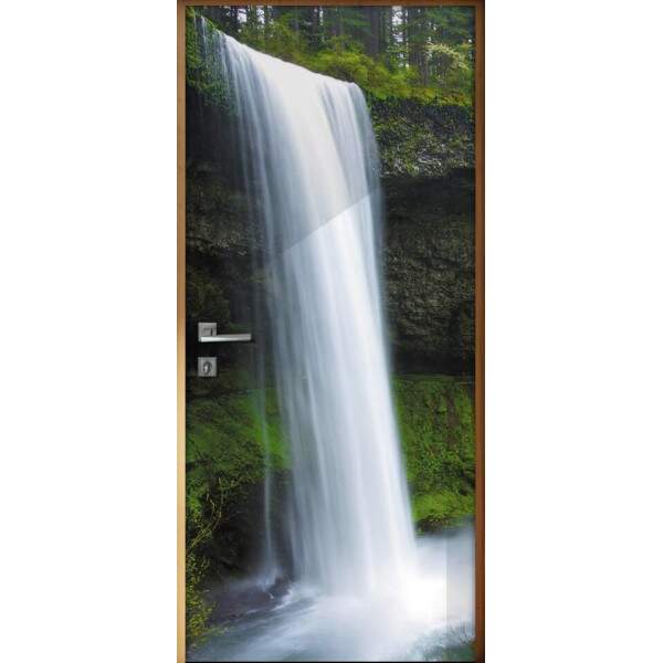 Adesivo Para Porta Paisagens Cachoeira 2