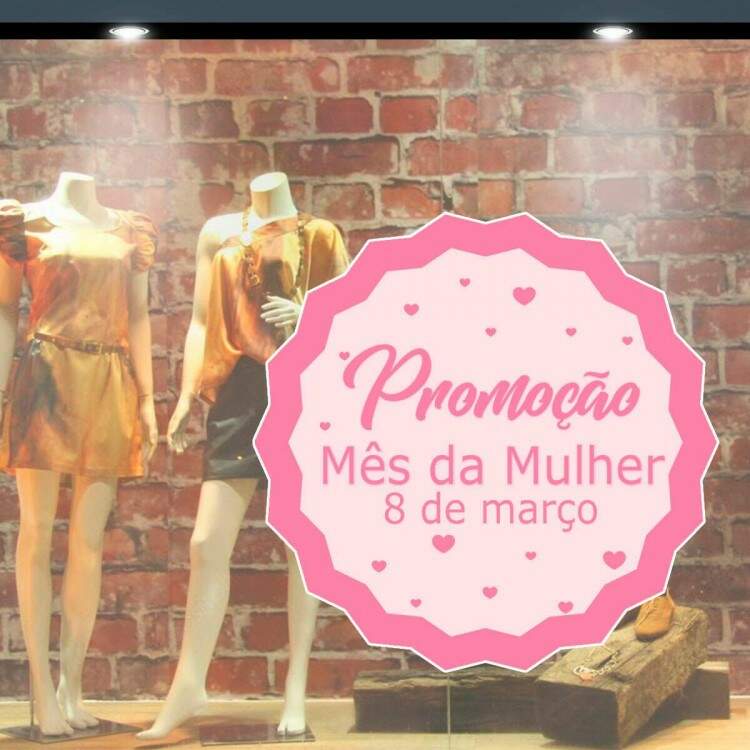 Adesivo para Vitrine dia da Mulher 02