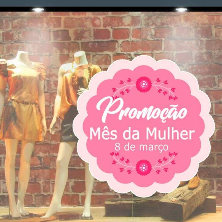 Adesivo para Vitrine dia da Mulher 06