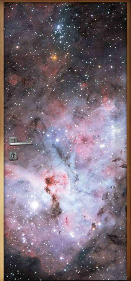 Adesivo Para Porta Paisagens Nebulosa 1