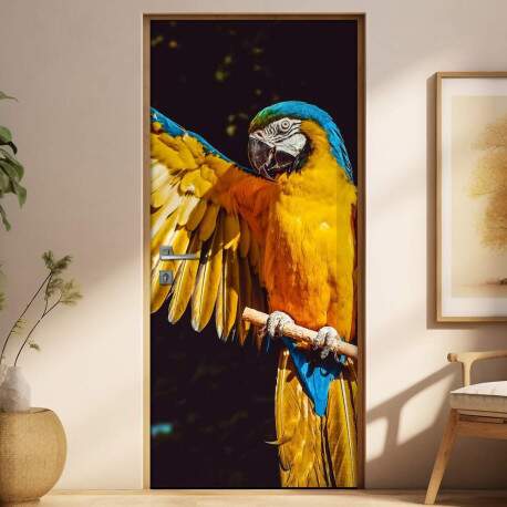 Adesivo Para Porta Animais Arara No Galho