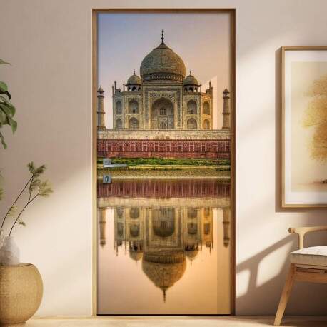 Adesivo Para Porta Paisagens Taj Mahal