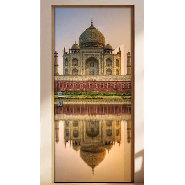 Adesivo Para Porta Paisagens Taj Mahal