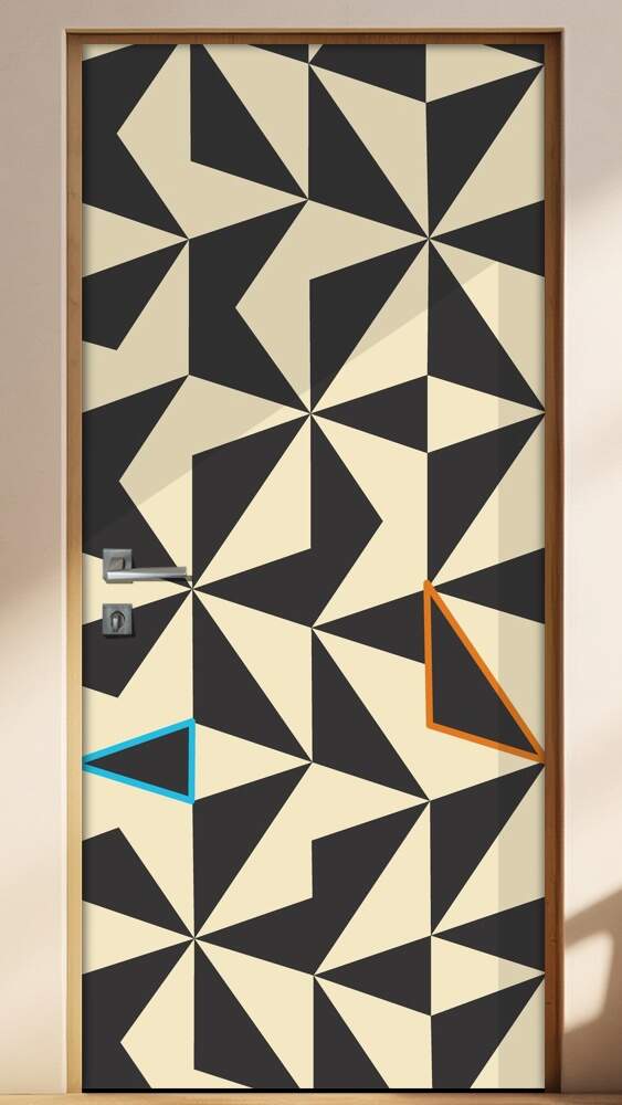 Adesivo Para Porta Abstrata 04