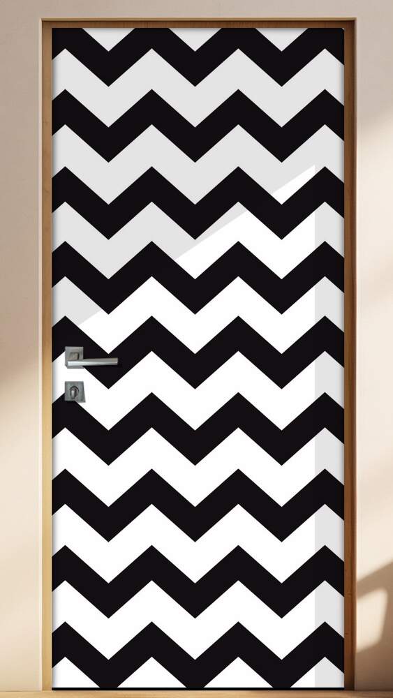Adesivo Para Porta Abstrata 05 Chevron