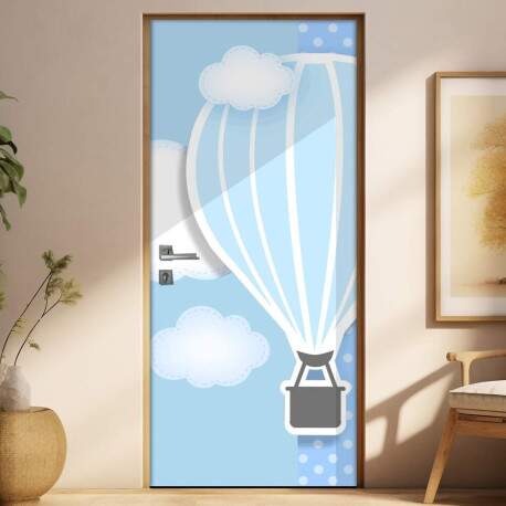 Adesivo para Porta Infantil Balo com Nuvens