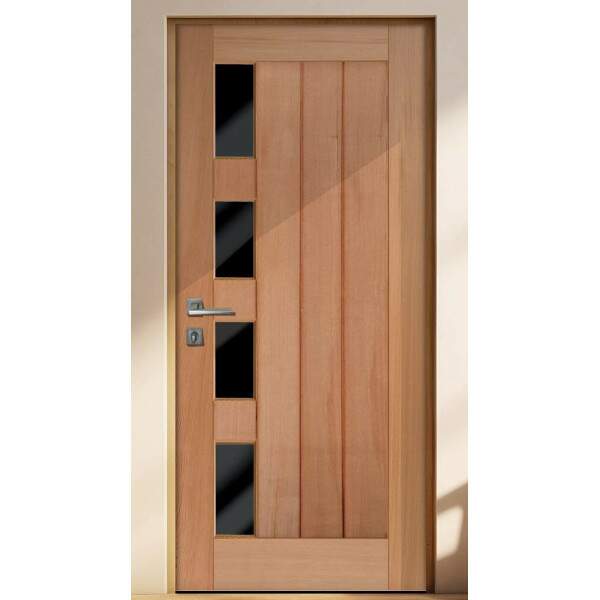 Adesivo para Porta Tema Madeira com Vidro 01