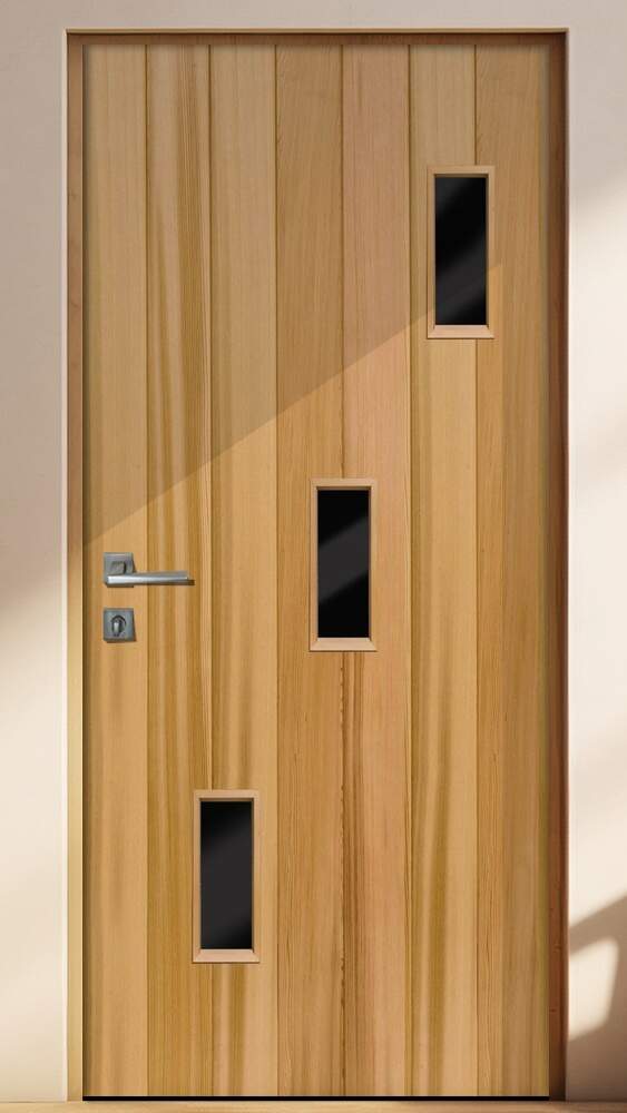 Adesivo para Porta Tema Madeira com Vidro 06