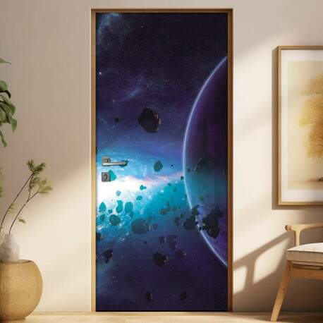 Adesivo Para Porta Planetas Meteoritos