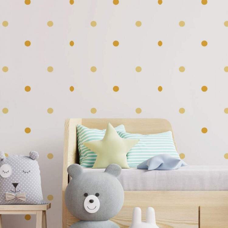 Papel de Parede Infantil Mod - 263 Bolinhas Amarelas