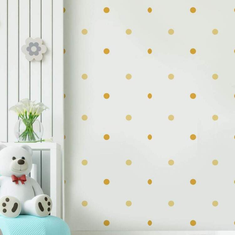 Papel de Parede Infantil Mod - 263 Bolinhas Amarelas