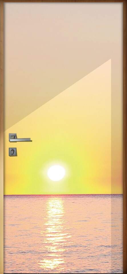 Adesivo Para Porta Pr Do Sol No Mar 2
