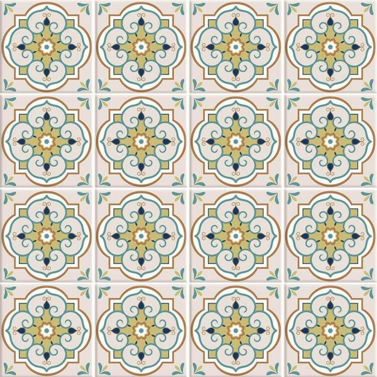 Adesivos de Azulejos Ladrilhos Hidrulicos Modelo 107
