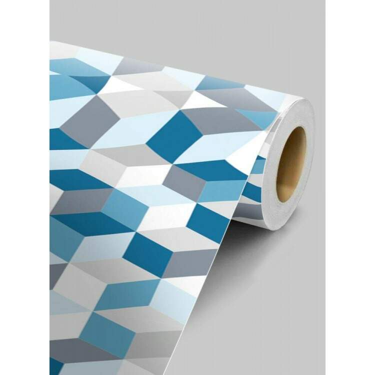 Papel de Parede 3D - 019 Cubos Azuis