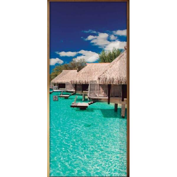 Adesivo Para Porta Paisagem Praia 2