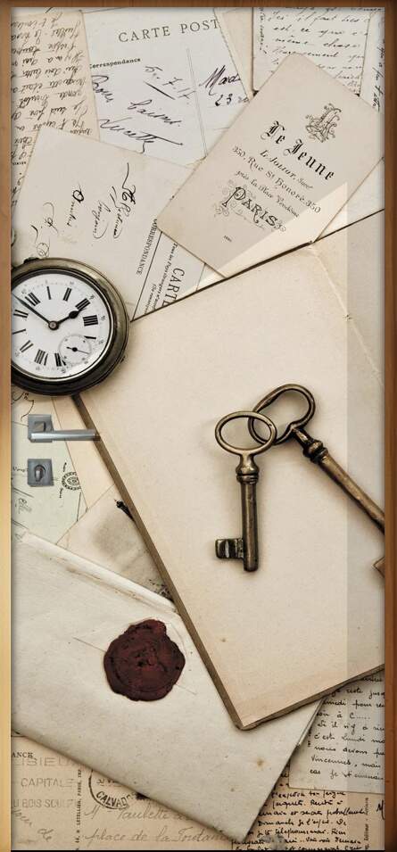 Adesivo Para Porta Vintage Papel Envelhecido