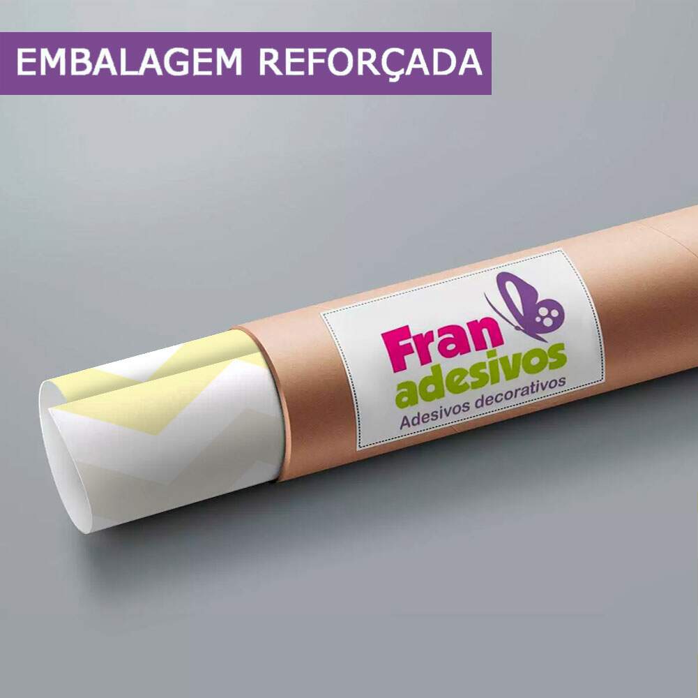 Papel de Parede Chevron Mod - 123 Amarelo e Cinza