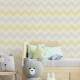 Papel de Parede Chevron Mod - 123 Amarelo e Cinza