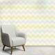 Papel de Parede Chevron Mod - 123 Amarelo e Cinza