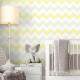 Papel de Parede Chevron Mod - 123 Amarelo e Cinza