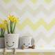 Papel de Parede Chevron Mod - 123 Amarelo e Cinza
