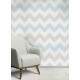 Papel de Parede Chevron Mod - 130 Azul Claro e Cinza
