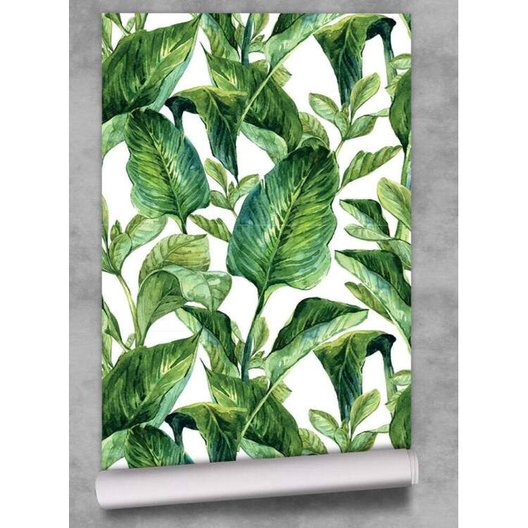 Papel de Parede Floral Mod - 381 Folhas Verdes