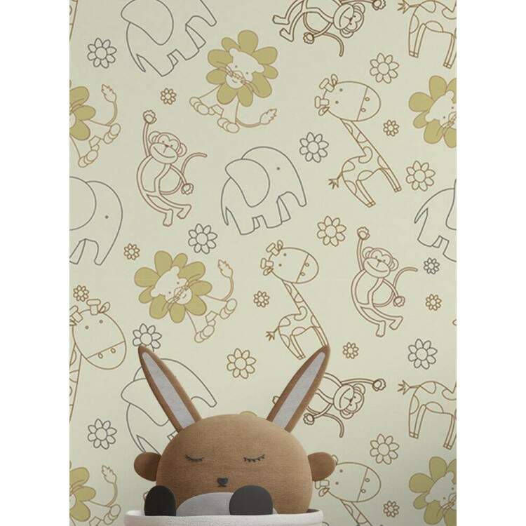 Papel de Parede Infantil Mod - 275 Safri Animais