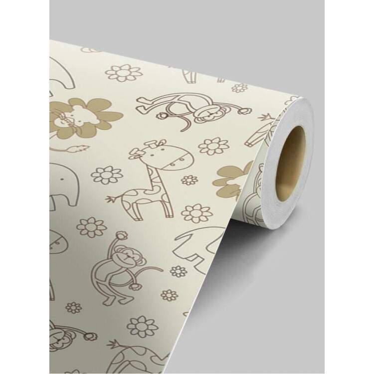 Papel de Parede Infantil Mod - 275 Safri Animais