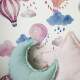 Papel de Parede Infantil Mod - 281 Bal�es Rosas