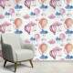 Papel de Parede Infantil Mod - 281 Bal�es Rosas