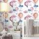 Papel de Parede Infantil Mod - 281 Bal�es Rosas