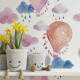 Papel de Parede Infantil Mod - 281 Bal�es Rosas