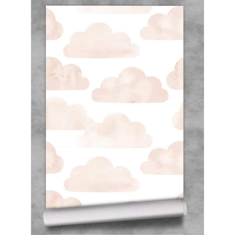 Papel de Parede Infantil Mod - 308 Nuvens Rosas