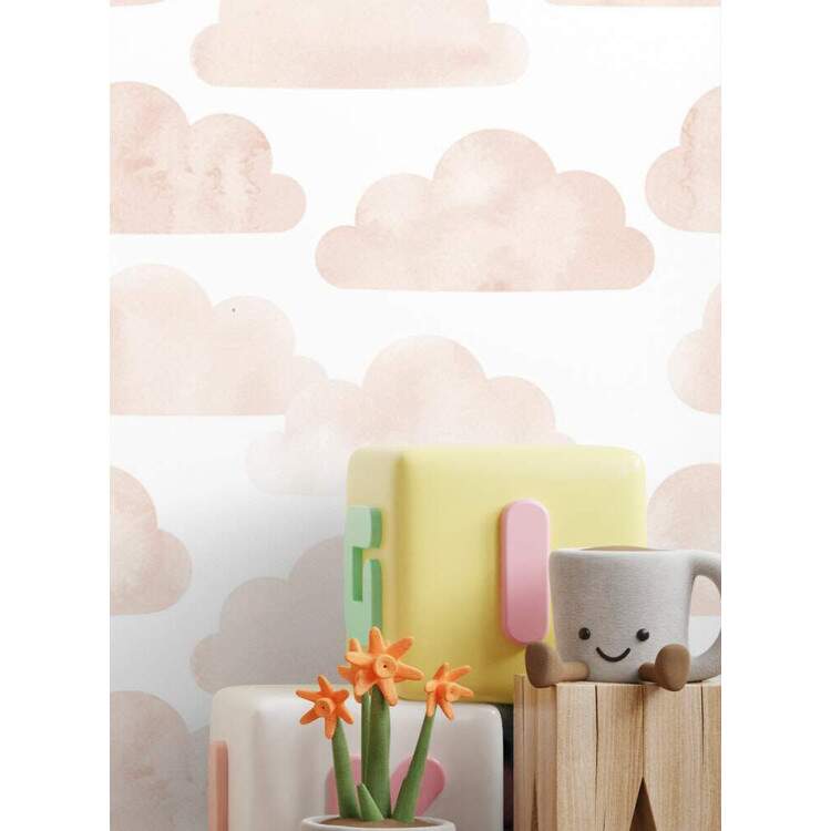 Papel de Parede Infantil Mod - 308 Nuvens Rosas